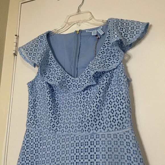 NEW! Draper James collection lattice a line dress light blue Size US 10 $195 - Picture 4 of 7